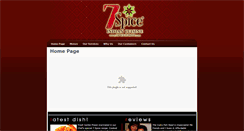 Desktop Screenshot of 7spicecuisine.com